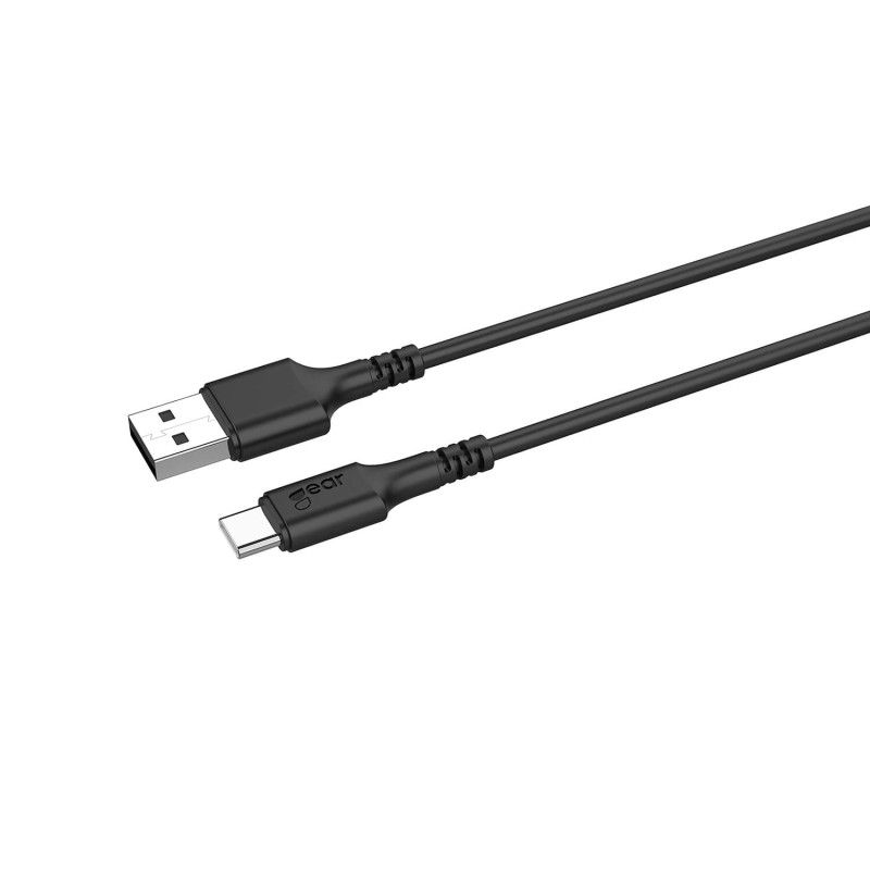 Gear Charger 12-24V 2xUSB 3.4A Black USB-C 2.0 cable 1m