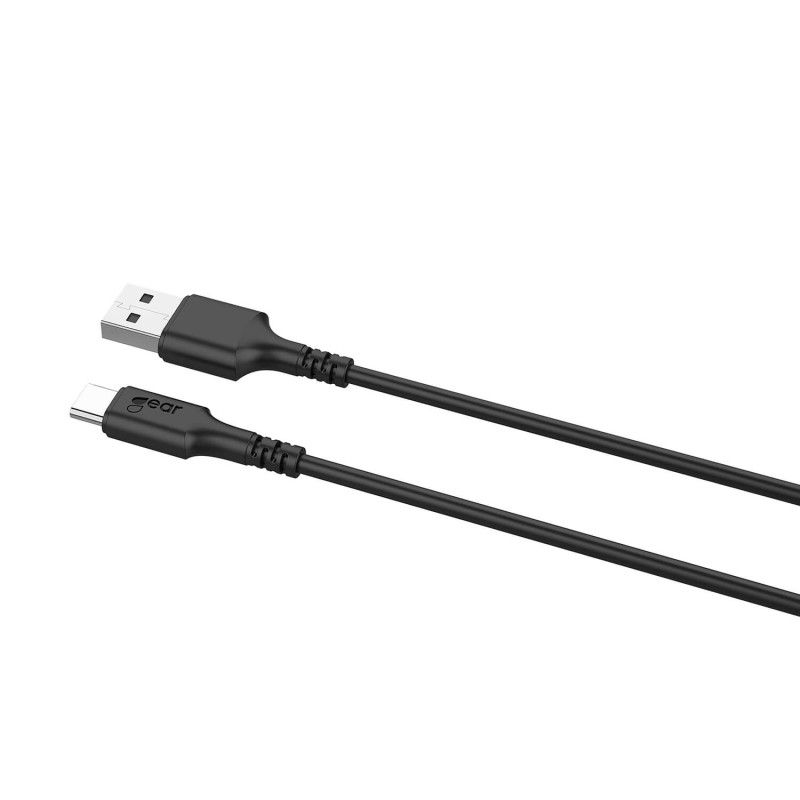 Gear Charger 12-24V 2xUSB 3.4A Black USB-C 2.0 cable 1m