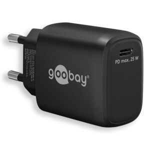 TOLERATE USB-C™ PD GaN FAST CHARGER (25W) POWERED BY GOOBAY BLK
