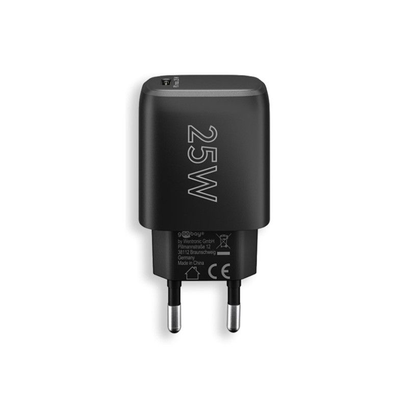 TOLERATE USB-C™ PD GaN FAST CHARGER (25W) POWERED BY GOOBAY BLK