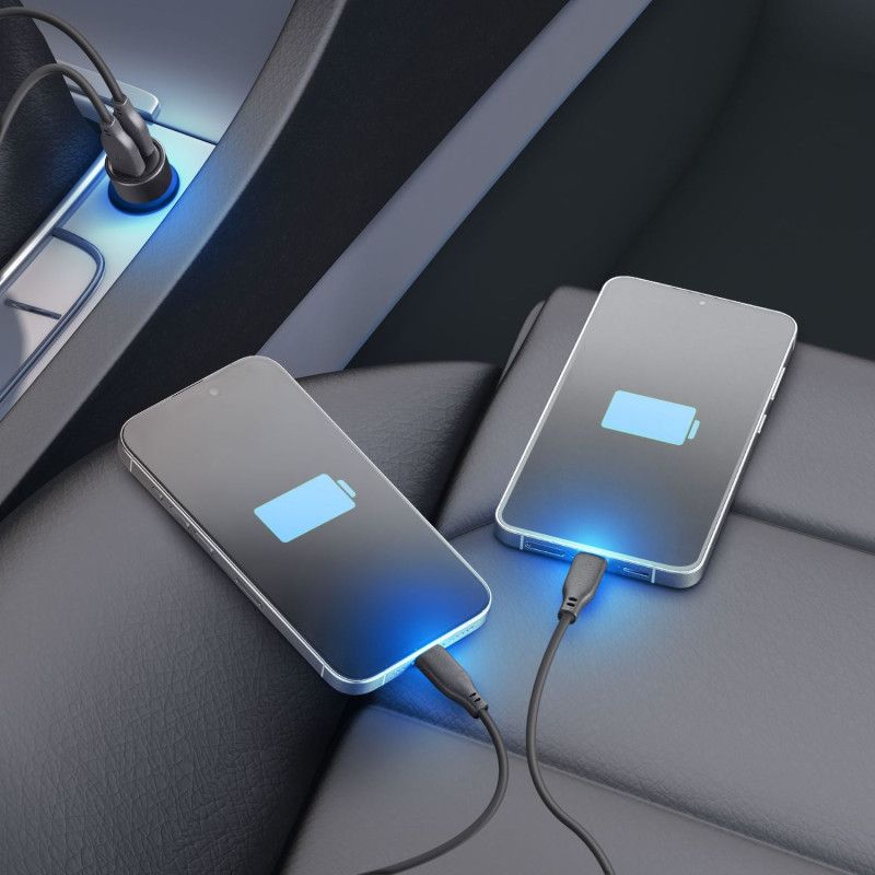 Tech Away CAR CHARGER KIT 12V/24V PD 30W DUAL USB-A AND USB-C PORT WITH USB-C TO USB-C CABLE