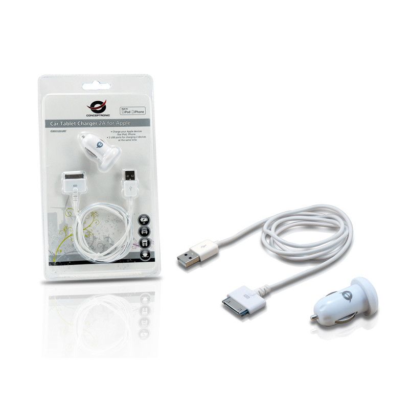 Conceptronic Car Tablet Charger 2A for Apple