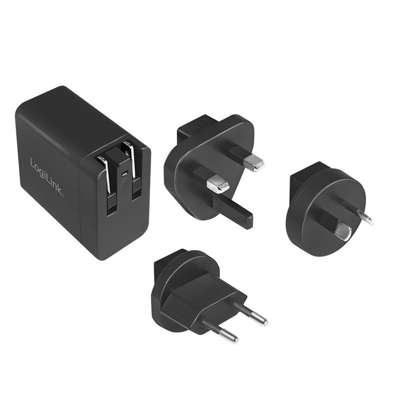 LogiLink USB socket travel adapter for 2.1A Fast Charging, 10.5W