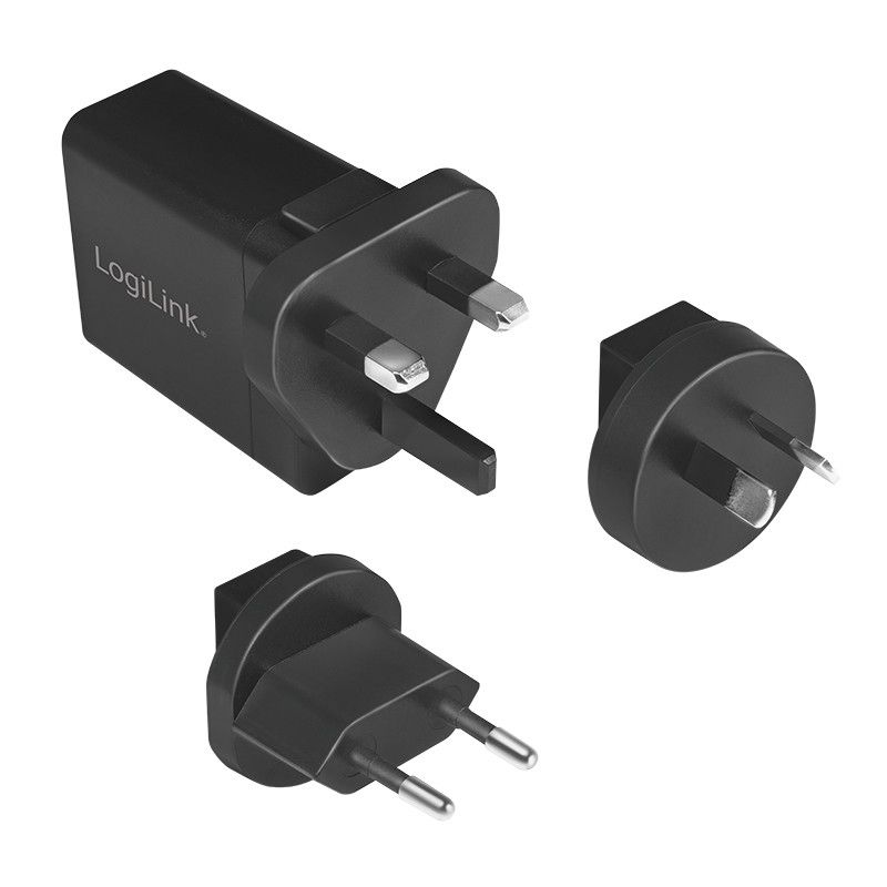 LogiLink USB socket travel adapter for 2.1A Fast Charging, 10.5W