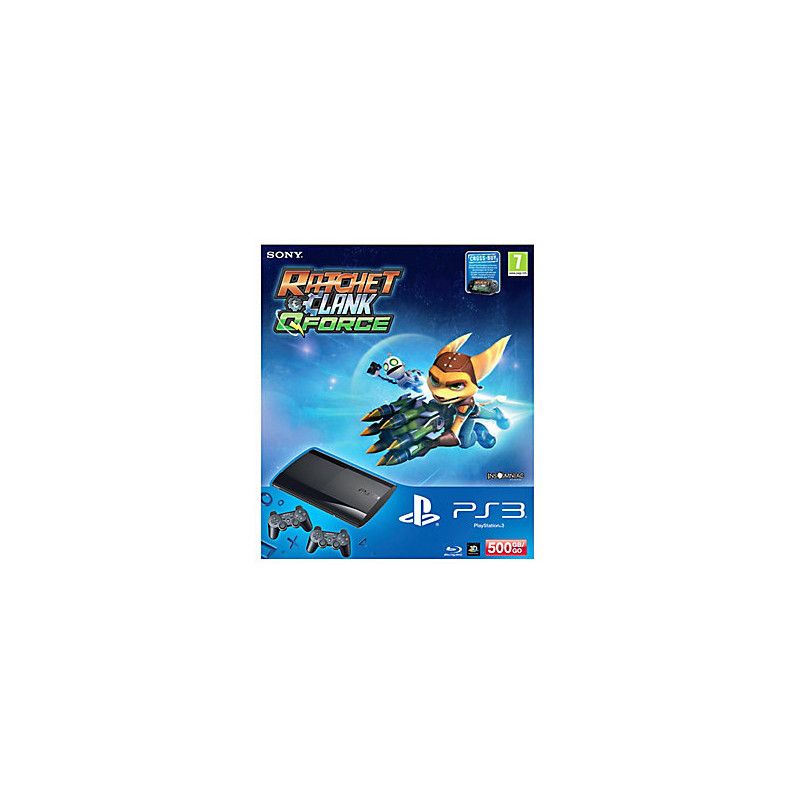 Sony Interactive Entertainment Playstation 3 500GB + Ratchet and Clank: Qforce + 2 DualShocks