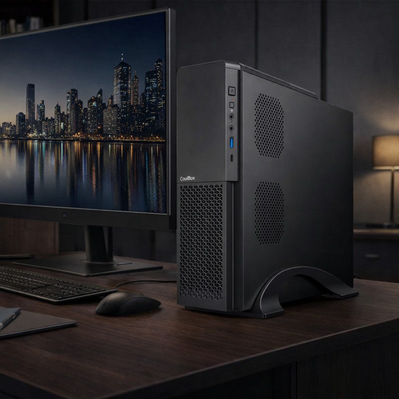 COOLBOX CAJA MATX SLIM T313 USB-C 3.2 GEN1 FTE. BASIC 500GR-S SFX 500W