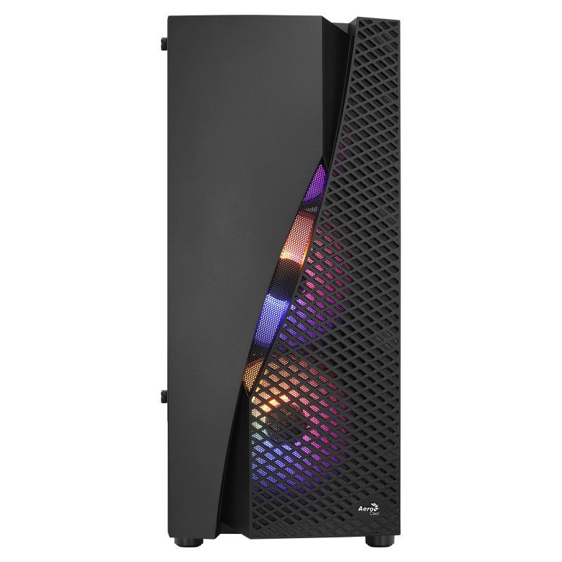 Aerocool WAVEBKV2 ATX PC Case Tempered Glass 4xFRGB Fans Black