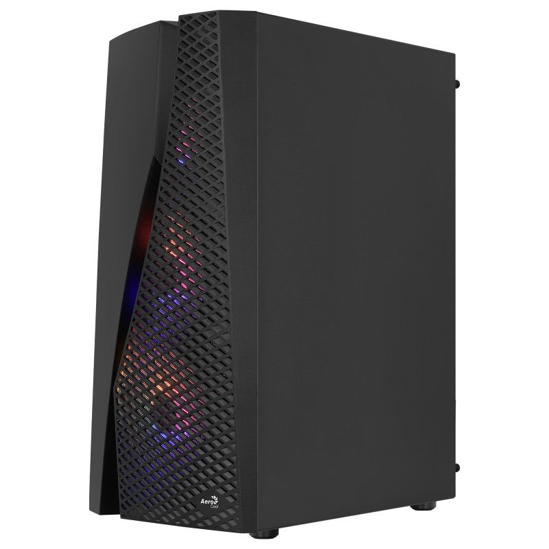 Aerocool WAVEBKV2 ATX PC Case Tempered Glass 4xFRGB Fans Black