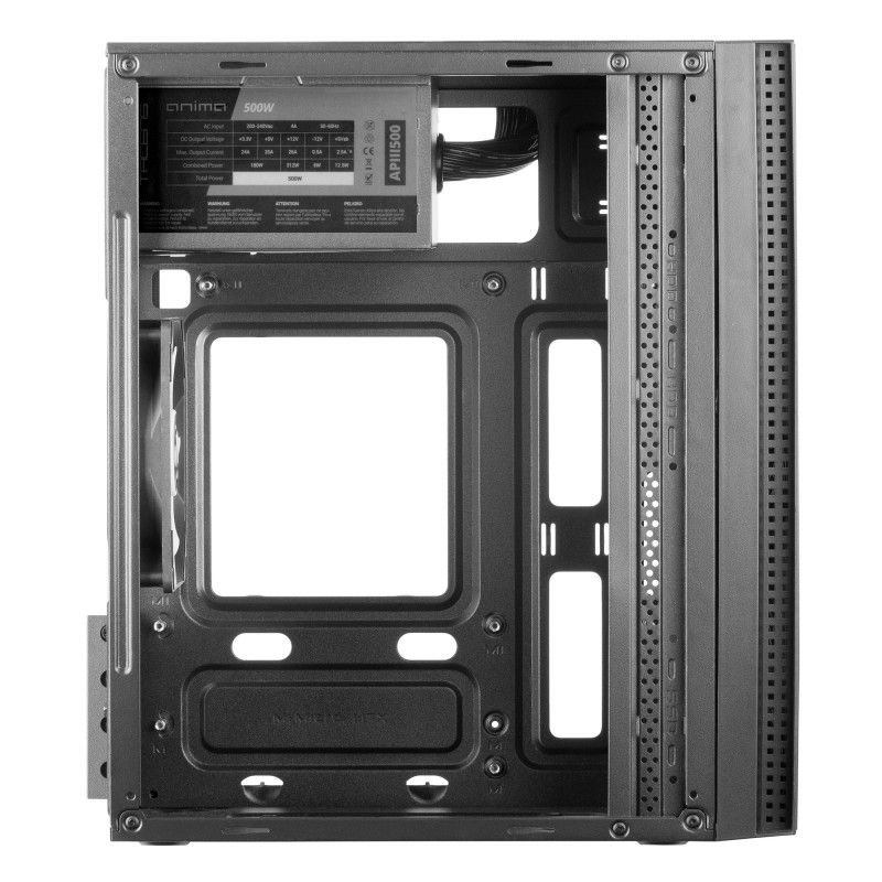 Tacens Anima ACX500 Mini Tower Micro ATX PC Case 12cm Fan 500W Power Supply USB 3.0 Black
