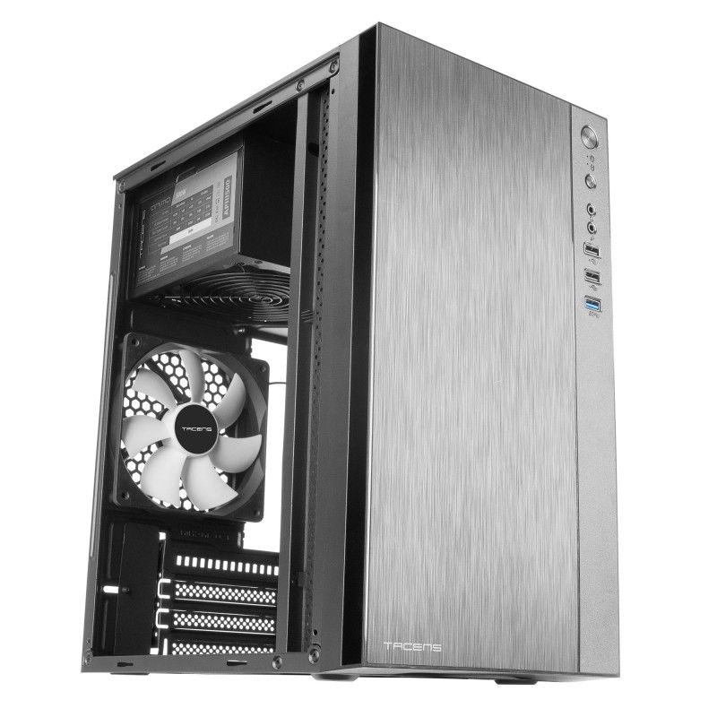 Tacens Anima ACX500 Mini Tower Micro ATX PC Case 12cm Fan 500W Power Supply USB 3.0 Black