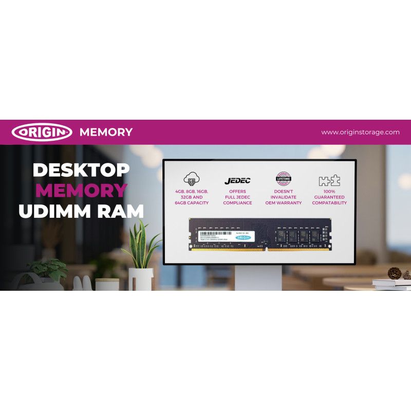 Origin Storage 32GB DDR5 5600MHz UDIMM 2Rx8 Non-ECC 1.1V
