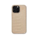 iDeal of Sweden Vegan Leather Case iPhone 16 Pro Max Warm Beige Croco