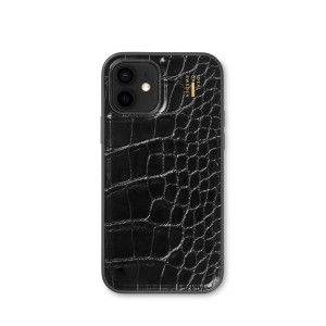 iDeal of Sweden Vegan Leather Case MagSafe iPhone 12 / 12 Pro Black Croco