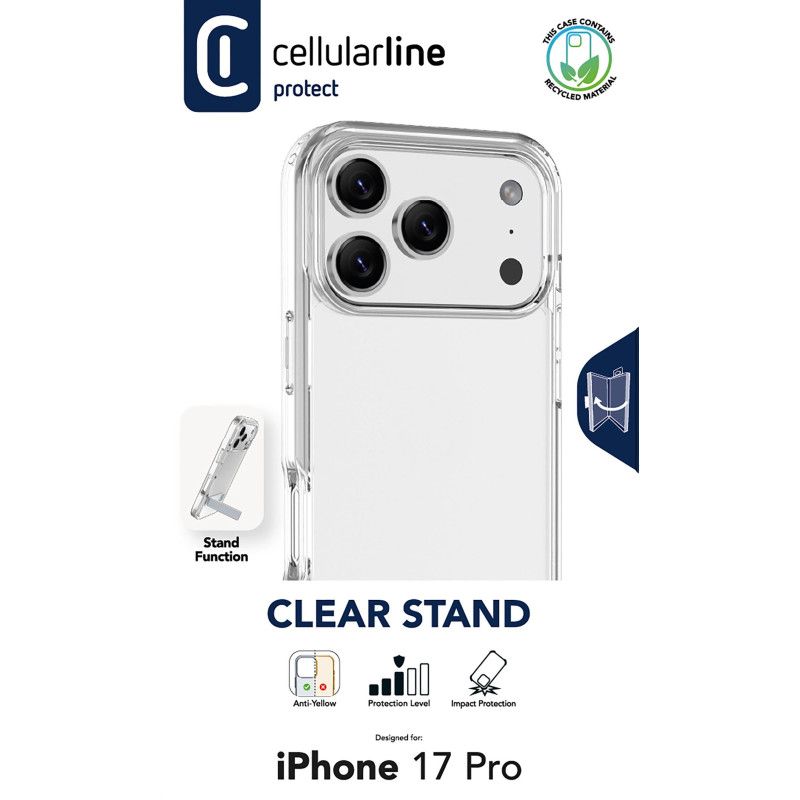 Cellularline Clear Stand - iPhone 17 Pro