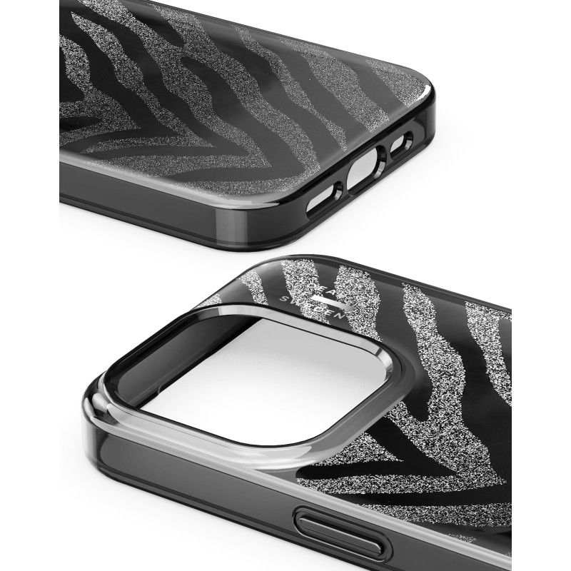 iDeal of Sweden Clear Case iPhone 15 Pro Zebra Mystique