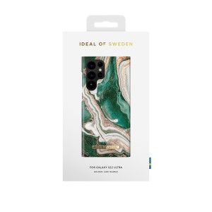 iDeal of Sweden Printed Case Galaxy S22U Golden Jade Marble