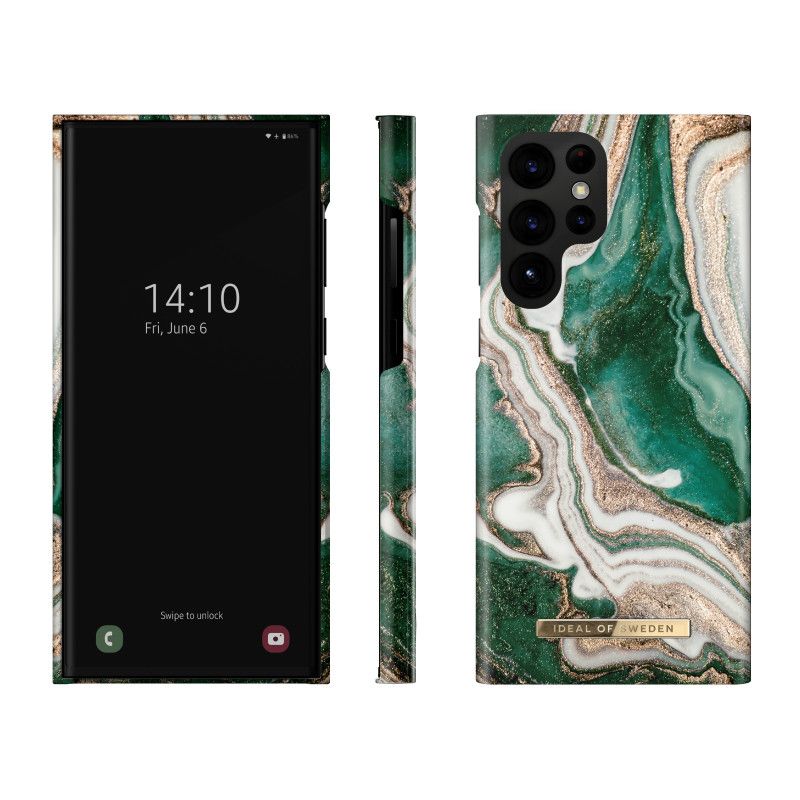 iDeal of Sweden Printed Case Galaxy S22U Golden Jade Marble