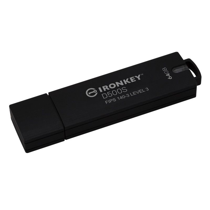 Kingston Technology 64GB IronKey D500S FIPS 140-3 Lvl 3 AES-256