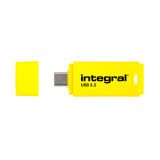 Integral 512GB USB-C 3.2 GEN1 DRIVE (USB3.1 USB3.0) NEON-C YELLOW UP TO R-150 W-30 MBS