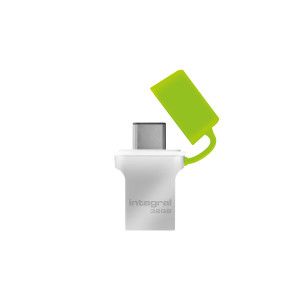 Integral 32GB USB3.0 DRIVE TYPE-C FUSION METAL GREEN UP TO R-200 W-25 MBS