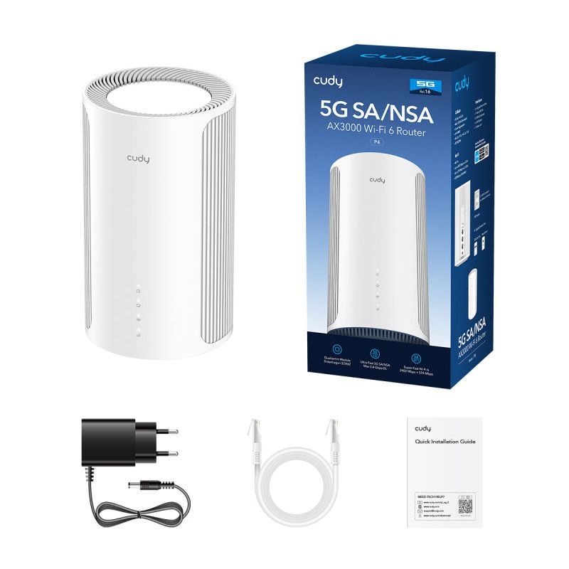 Cudy 5G SA/NSA AX3000 Wi-Fi 6 Router, P4 1.0