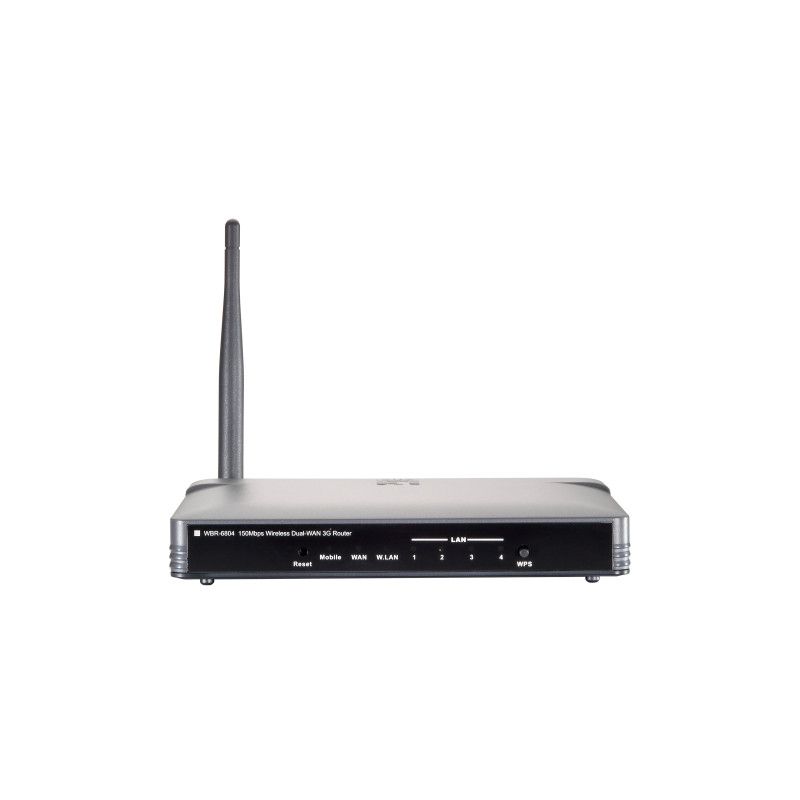 LevelOne N150 Wireless Router, USB/RJ-45 Dual-WAN, 3G