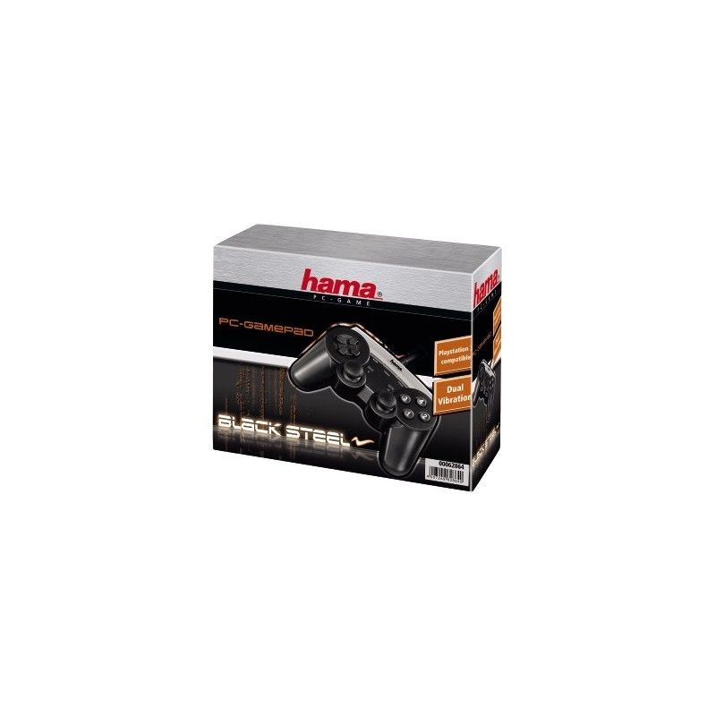 Hama USB Gamepad Black Steel