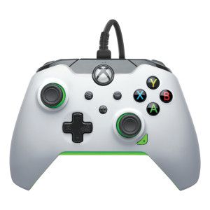 PDP Wired Controller: Neon White - Xbox Series X|S, Xbox One, Xbox, Windows 10/11