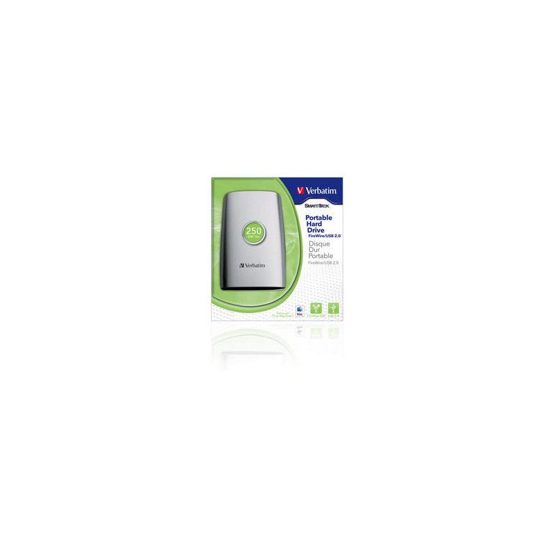 Verbatim 2.5'' Portable Hard Drive FireWire/USB 2.0 250GB