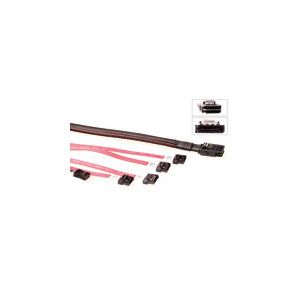 ACT Mini SAS 36 - 4x Mini SATA7F + 8 Pins Housing