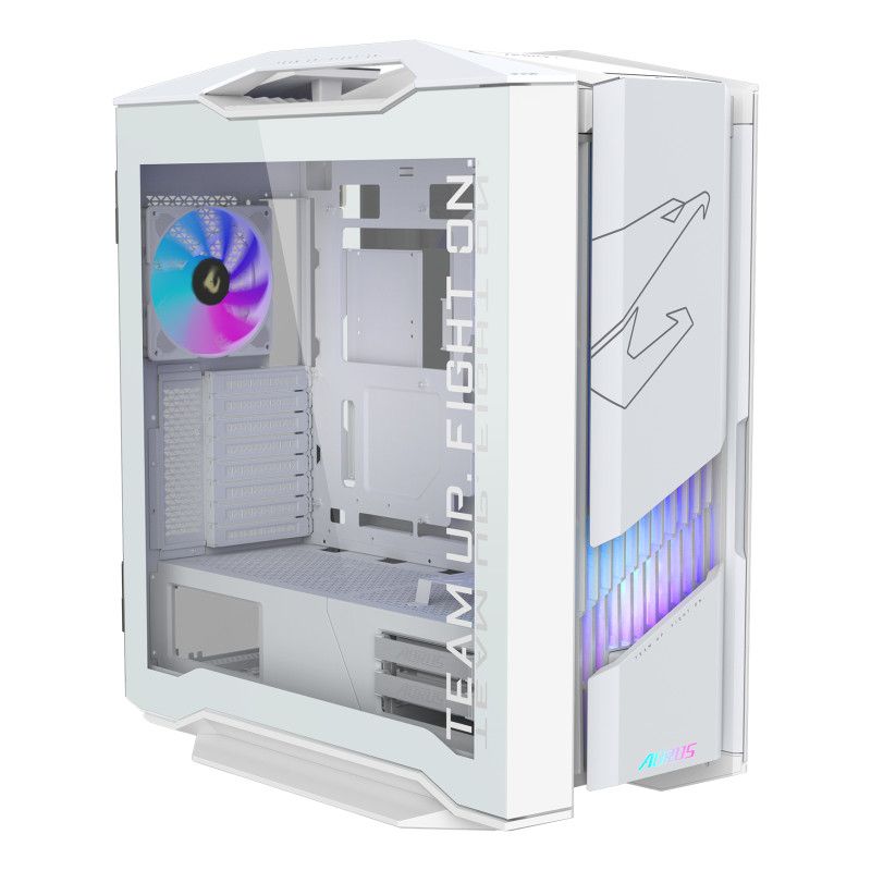 GIGABYTE AORUS C601 GLASS ICE GLOBAL PC Case - Mid Tower, E-ATX, 420mm radiator support, 4 x 140mm Pre-installed Fans, USB 3.1 …