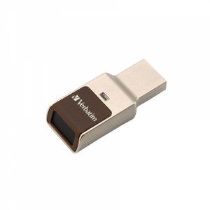 Verbatim FingerPrint Secure - USB 3.0 Drive with fingerprint scanner and AES-256 HW encryption to protect your data - 128 GB - …