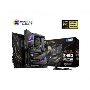 MSI MEG Z490 ACE Motherboard 'ATX, LGA1200, DDR4, Dual LAN, 802.11ax WiFi 6 + Bluetooth 5.1, USB 3.2 Gen2, Lightning USB 20G, T…