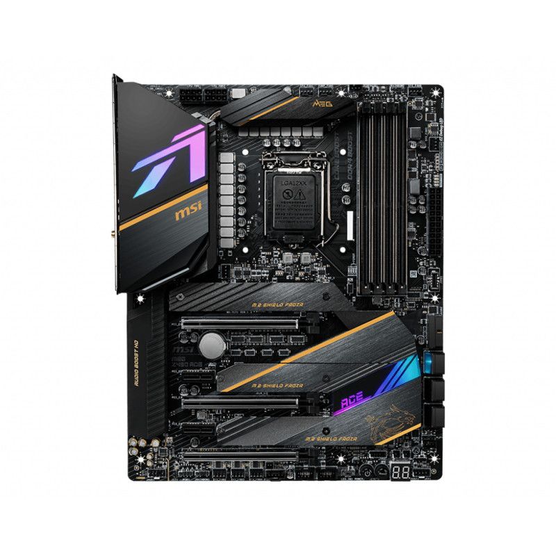 MSI MEG Z490 ACE Motherboard 'ATX, LGA1200, DDR4, Dual LAN, 802.11ax WiFi 6 + Bluetooth 5.1, USB 3.2 Gen2, Lightning USB 20G, T…