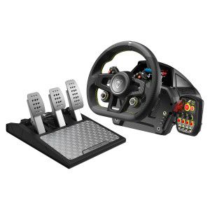 Turtle Beach VelocityOne Race Wheel and Pedal System with Force Feedback, Magnetic Paddle Shifters and Hall Effect Sensors for …