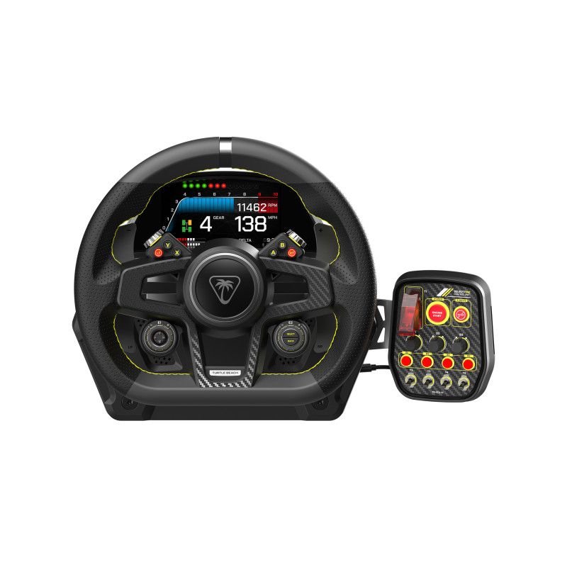 Turtle Beach VelocityOne Race Wheel and Pedal System with Force Feedback, Magnetic Paddle Shifters and Hall Effect Sensors for …