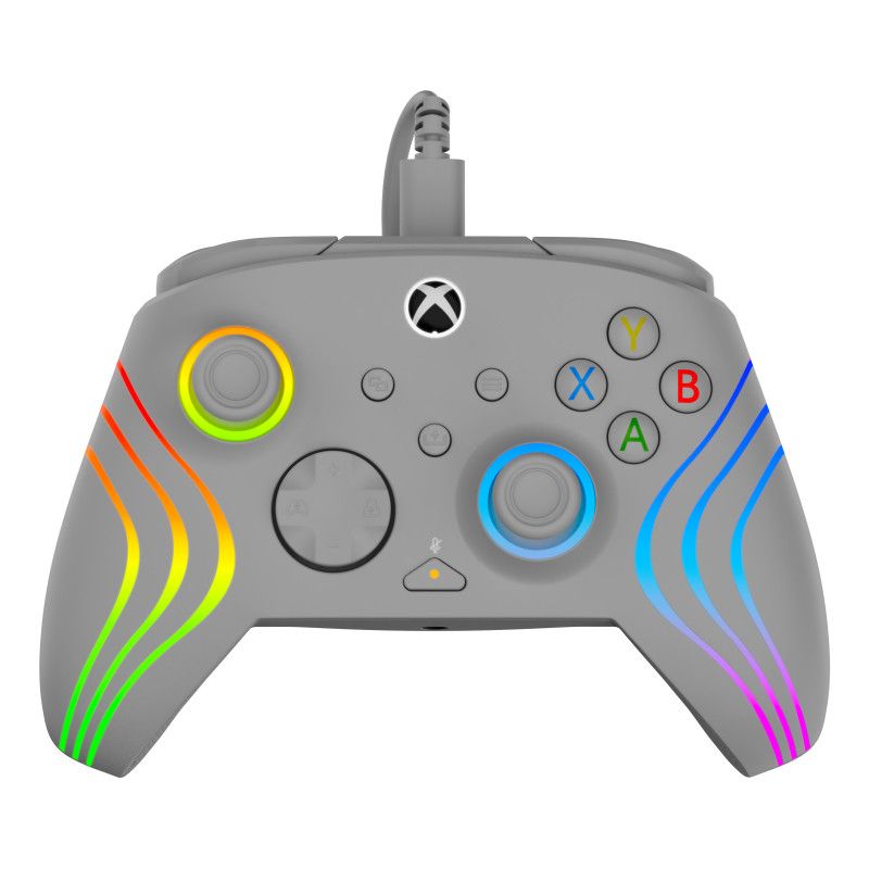 Turtle Beach Afterglow Wave Grey Wired RGB Gaming Controller with Mappable Buttons, Hall-Effect Hair Triggers and Audio Control…
